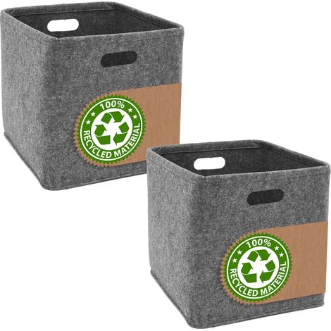 2 Cubos Almacenaje 33x33x33 Organizer Box Compatible con Estanteria Ikea Kallax (1/5)