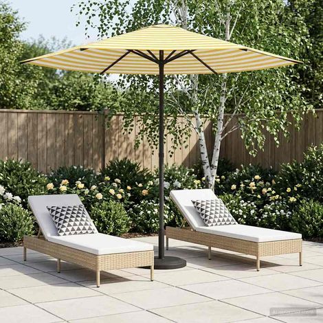 Paraguas de Jardín con Base 230 x 230 cm Poliéster Rectangular