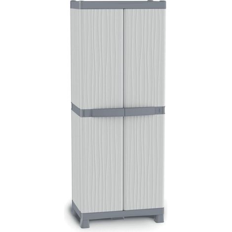 Armario JOBGAR de resina Wave alto gris 181x70x43cm (1/3)