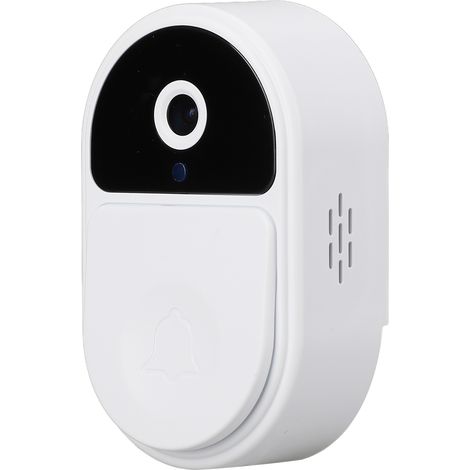 Caméra de Sonnette Vidéo WiFi 128GB, Surveillance à Distance pour Maison Intelligente avec Récepteur Ding Dong Blanc (1/5)
