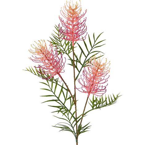 GASPER Silbereiche-Grevillea Zweig Rosa 83 cm - Kunstblumen