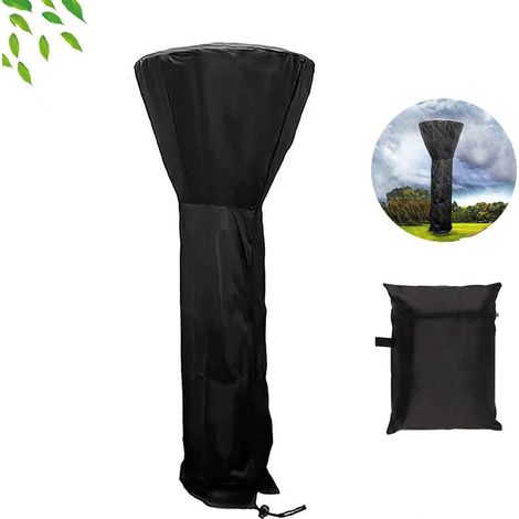Housse de protection pour chauffage de terrasse rond vertical, imperméable, anti-poussière et anti-neige, avec sac de rangement, 226 x 85 x 48 cm