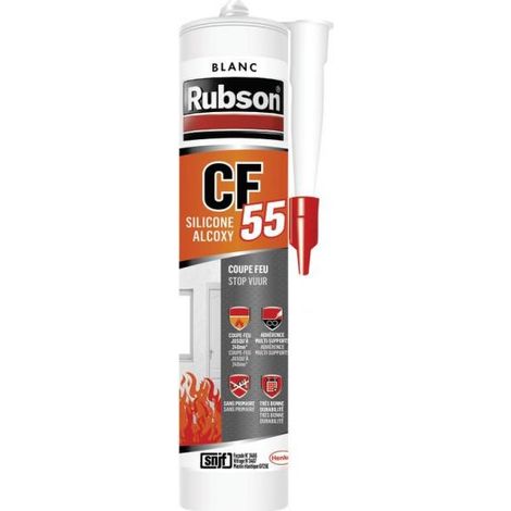 Mastic silicone coupe feu SNJF 300ml gris CF55 RUBSON (1/2)