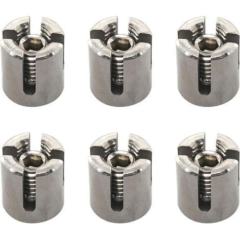 Serre-câbles Acier Inoxydable Argenté M10 x 3 mm Lot de 6