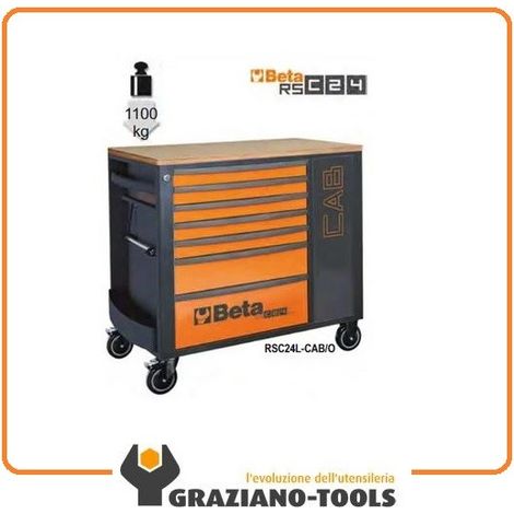 Cassettiera mobile con 7 cassetti RSC24L-CAB - Beta RSC24L-CAB/R-ROSSO (1/3)