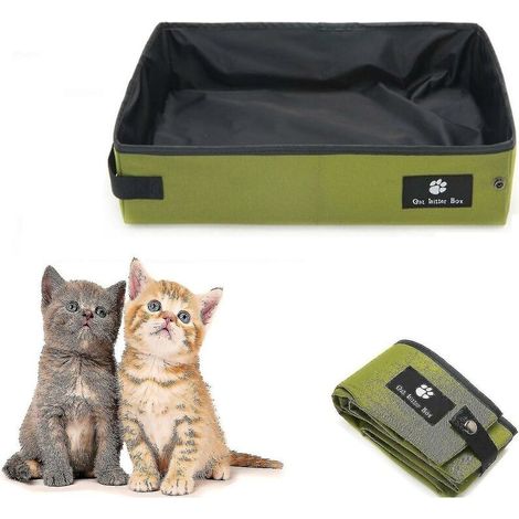 Foldable Cat Bed Litter Box Cat Toilet Collapsible Waterproof Sandbox Pan Litter Tray Toilet Travel Bed-niubi (1/3)