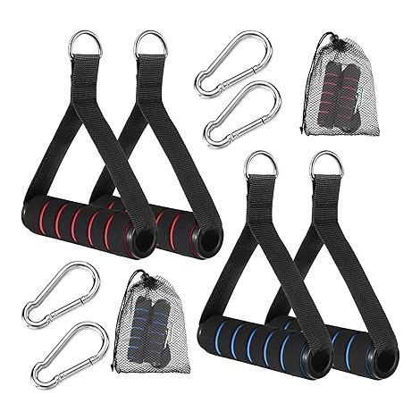 Poignée de Tirage Musculation,Tirage Musculation,Poignées de Résistance avec Mousquetons,Fitness,Gym,Yoga,Biceps (1/5)