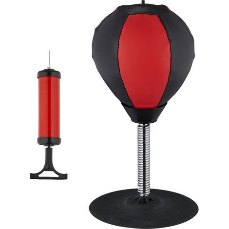 Saco de boxeo de escritorio - Rojo y negro, herramienta antiestrés (1/5)