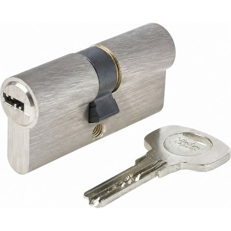 Zylinder Serie 1000 auskuppelbar vernickelt 30x40mm, 6 Stifte, 4 Wendeschlüssel.