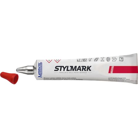 Marqueur bille STYLMARK® 3 mm tube 50 ml sans xylène - rouge - MARKAL