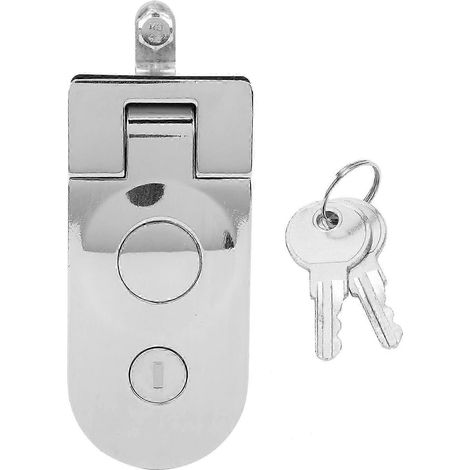Cadenas à compression en alliage de zinc avec deux clés, compatible avec les camping-cars, les yachts, les valises, les poubelles et les portes de rangement. (1/5)