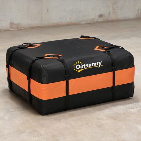 Coffre de toit souple 425 L en tissu Oxford 112 x 86 x 43 cm (1/5)