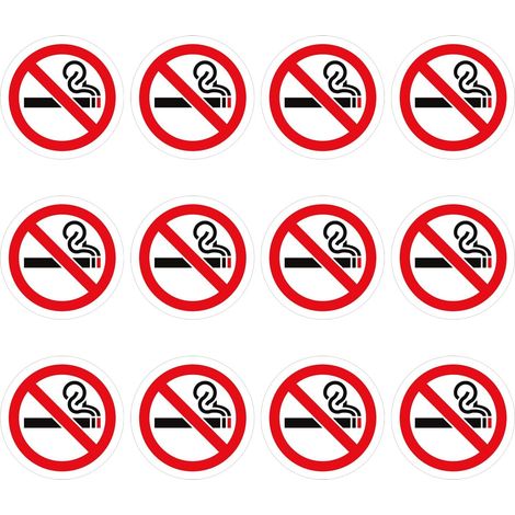 30 Stück Anti-Raucher-Fahrzeugaufkleber, 7,5 cm, Nichtraucher-Aufkleber für Orte, wasserfest, geeignet für Nichtraucher-Orte
