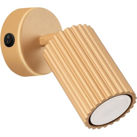 Wandspot Aluminium GU10 verstellbar in Gold Modern Wandlampe (1/5)