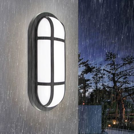 Applique LED d'Exterieur 21X14X6 IP65 Noir Acrylique (1/2)