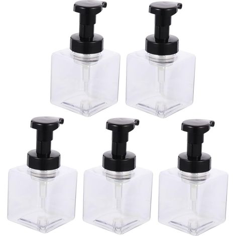 Juego de 5 dispensadores de champú de 250 ml para baño. Dispensador de champú de encimera.