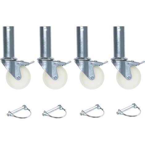 Roues d’échafaudage - MESO - Nylon - Lot de 4 - 100mm - 75kg