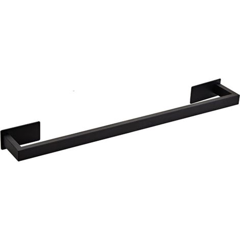 Porte-serviette auto-adhésif en aluminium 40cm – Installation facile sans perçage – Pour surfaces lisses – Support pour serviettes et manteaux – Ideko