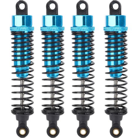 Amortisseur En Métal Pour Véhicule Tout Terrain Rc - Pièce De Rechange En Alliage D'aluminium - Compatible Hsp 106004 Et Modèles 1/10 - Lot De 4 Pièces Bleu (1/5)