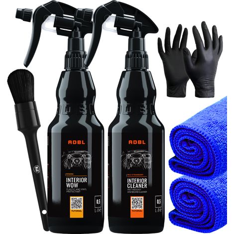 NETTOYANT INTÉRIEUR ADBL + NETTOYAGE WOW + SOIN DES PLASTIQUES ET CAOUTCHOUCS DE LA VOITURE (1/5)