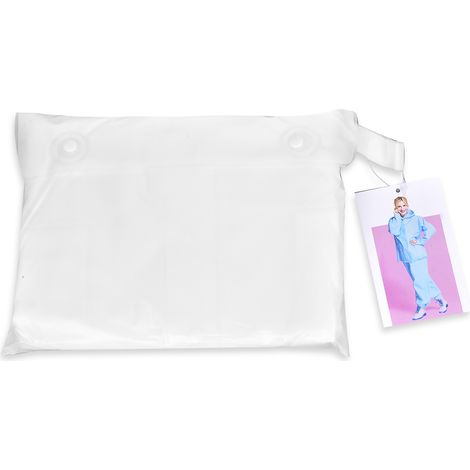 Imperméable Transparent Unisexe EVA, Veste et Pantalon de Pluie Clair pour Plein Air (Taille L) (1/5)