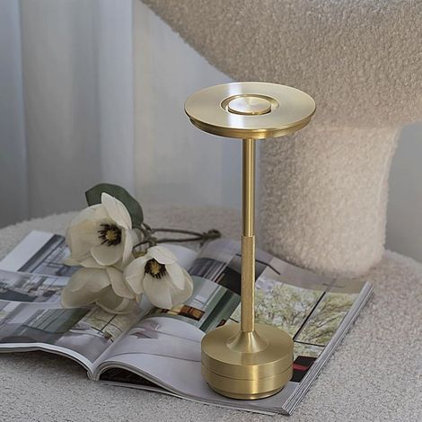 Lamp of table without wire with sensor tactile - Battery rechargeable - 3 colors - Intensity variable - Lamp of bedside LED for table of bedside, table to eat (1/4)