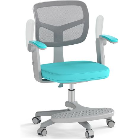Silla de escritorio ajustable para niños, 41-52 cm, turquesa