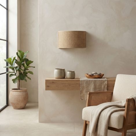 Aplique de Pared en Yute Natural  Serie ADINA (1/5)