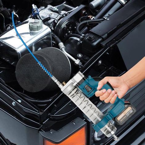 Kit de pistolet graisseur avec débit réglable et tuyau flexible de 50 cm, Kit d'outils d'entretien automobile pour véhicules à moteur, machinerie lourde, voitures , équipemen (1/5)