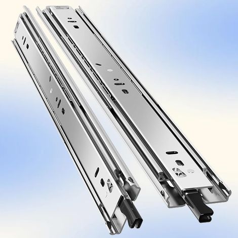Glissières de tiroir robustes à extension complète, roulement billes, (1/5)