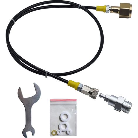 Soda Water Maker TR21-4 Adaptateur pour réservoir de CO2 externe avec kit de tuyau de 1 m/2,5 m et connecteur rapide mâle de 8 mm (longueur du tube 1 m) (1/5)