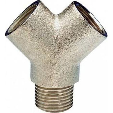 Raccordo ad Y nichelato 1/2" maschio/femmina/femmina enolgas