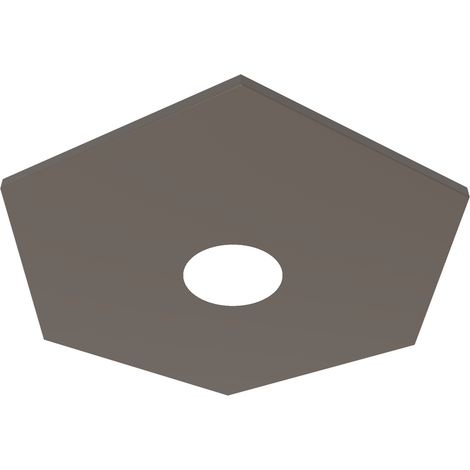 LUMICOM  RIVER HEX Plafoniera, 1x GX53, max 8W, metallo, grigio tortora, 25x25cm