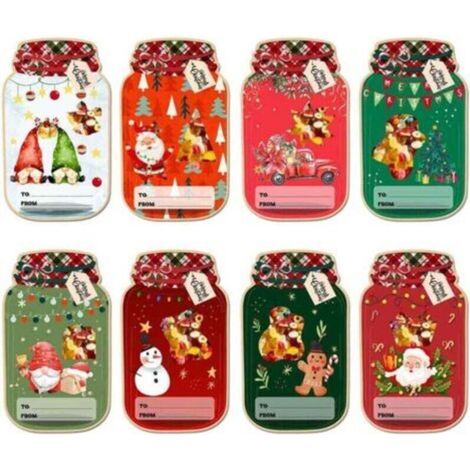 Cadeaux de Noël pour enfants - Cartes en papier à fabriquer soi-même dans un bocal Mason pour anniversaire d'enfant, cadeaux de classe, cadeaux de Noël et fournitures de vacances