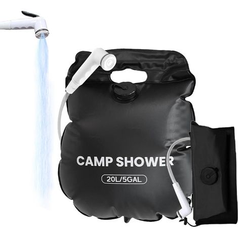 Douche Portable pour Le Camping Kit Bain Extérieur 20 L Douche De Camping Solaire Pour les bains en plein air plage road trip camping randonnée sport camping-car dortoir (1/5)