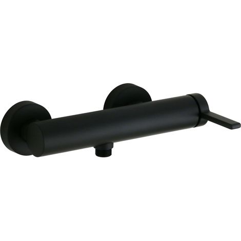 Miscelatore monocomando doccia esterno modello tondo colore nero opaco Pollini Lumea LT700044440 Nero opaco (1/2)
