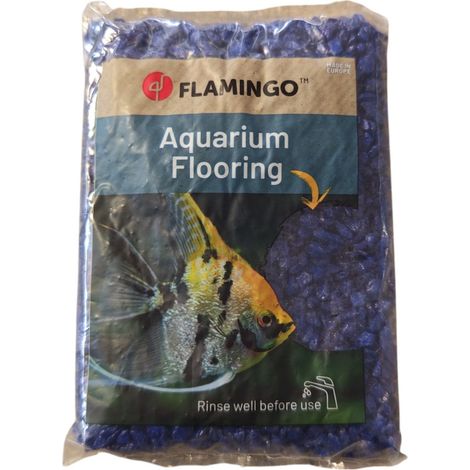 Gravier Neon bleu fonce 1kg pour aquarium - Flamingo (1/3)
