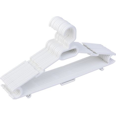 Percha mega de plastico blanca pack de 12 uds 42,20x0,73x21h cm (1/5)