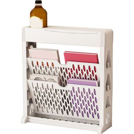 Étagère Bibliothèque Blanche Multifonction Grande Capacité - Rangement Livres Double Étage Style Minimaliste Gain de Place (1/5)