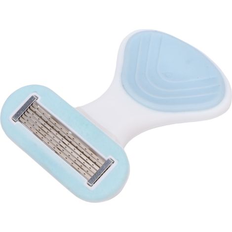 Mini kit de rasage de voyage pour femme, 6 lames, kit de rasage portable avec manche pliable antidérapant, 3 recharges, bleu (1/5)