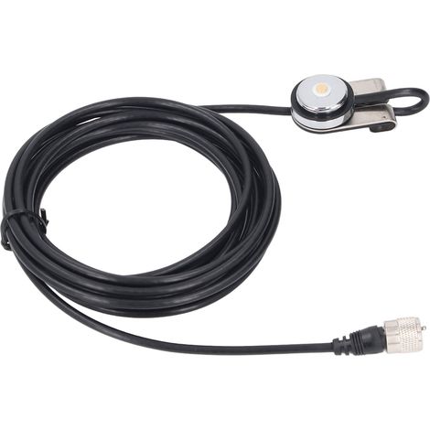 Support de fixation d'antenne radio pour véhicule N 2 avec câble RG 58 de 5 m (16,4 pi) NMO vers UHF PL259 mâle. Support de fixation d'antenne pour radio mobile Vertex/HYT. (1/5)