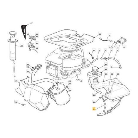 SUPPORT DE RESERVOIR F72 GGP12.5HP ORIGINE STIGA - 384783049/0