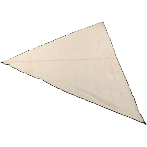 Toit triangulaire en toile 4x4m pour 4x4, structure acier inox, 3 cordes de fixation, idéal jardin-terrasse-cour, abri extérieur blanc. (1/5)