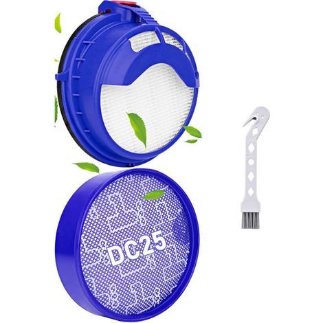 Préfiltre et filtre HEPA pour aspirateur Dyson DC25 (jeu de préfiltre et de postfiltre + brosse) (1/4)