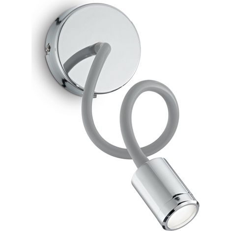 Applique Moderna Focus-1 Metallo Cromo Led 4W 3000K Luce Calda (1/2)