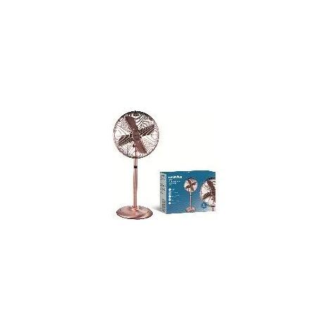 Kasaviva Standventilator 60W in Kupfer, Ø45 cm, Höhe 130 cm