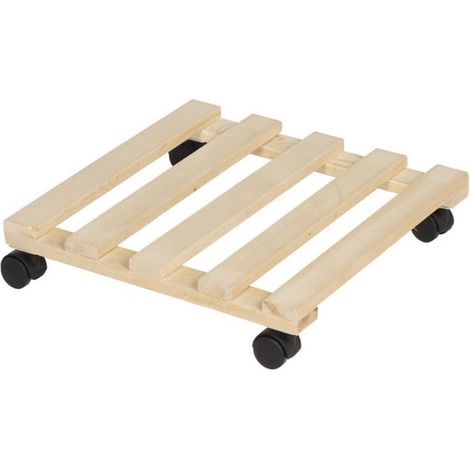 CIME Support roulant carré pin brut 30x30x5.2 cm charge supportée 30 kg maximum