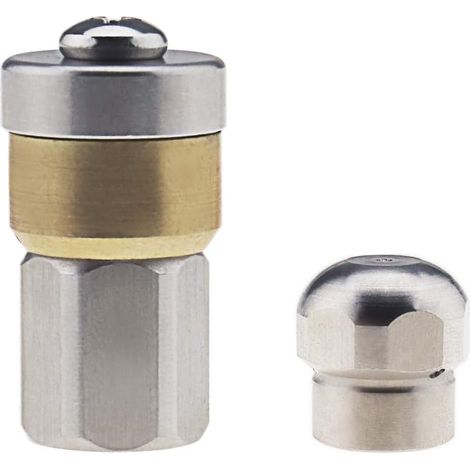 2pcs Buse à Jet d'égout G1/8 Convient pour Vidange de Nettoyage Jet de Tuyau Nettoyeur Haute Pression, 1 Avant 3 Arrière et 3 Arrière Rotatifs (1/5)