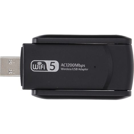 Adaptateur USB Double Bande 1200Mbps 2,4GHz+5GHz Carte Réseau Gigabit pour PC Portable Bureau (1/5)