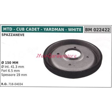 Disco guida ruota semovenza MTD spazzaneve 022422  718-04034